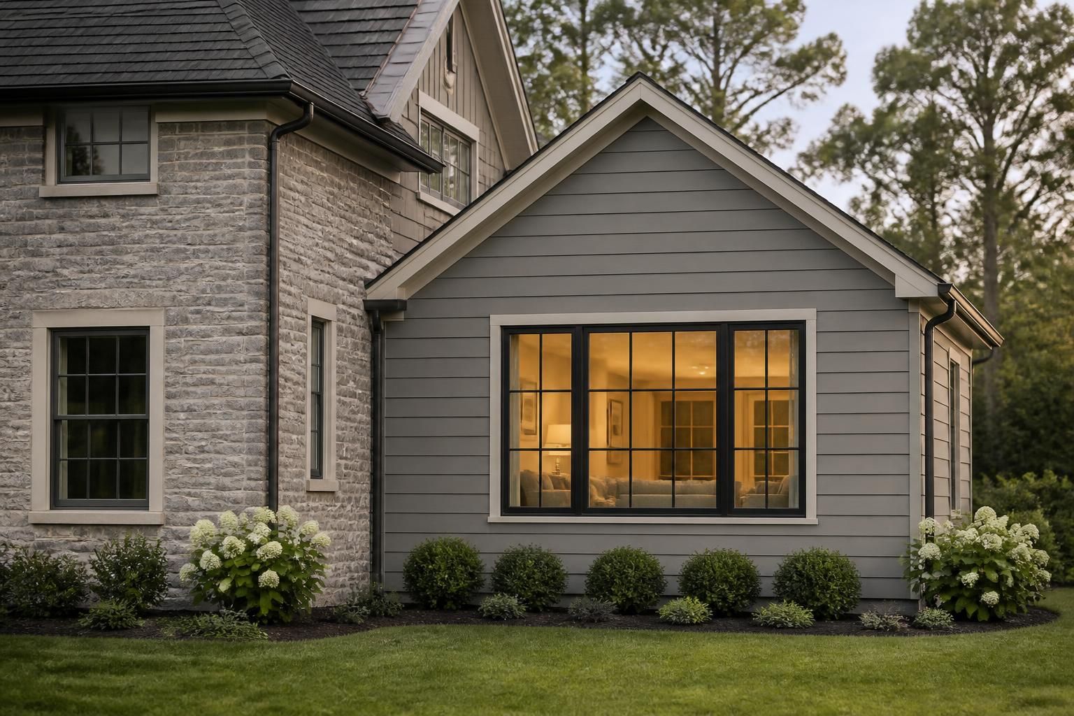 Seamless home addition integrated into an existing exterior.